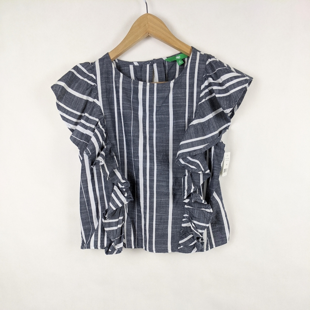 Blue and white pinstripe shirt